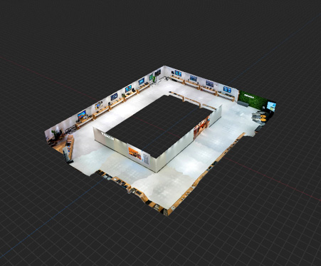 3D漫游 | 企业展厅反向建模